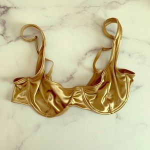 Gold bra